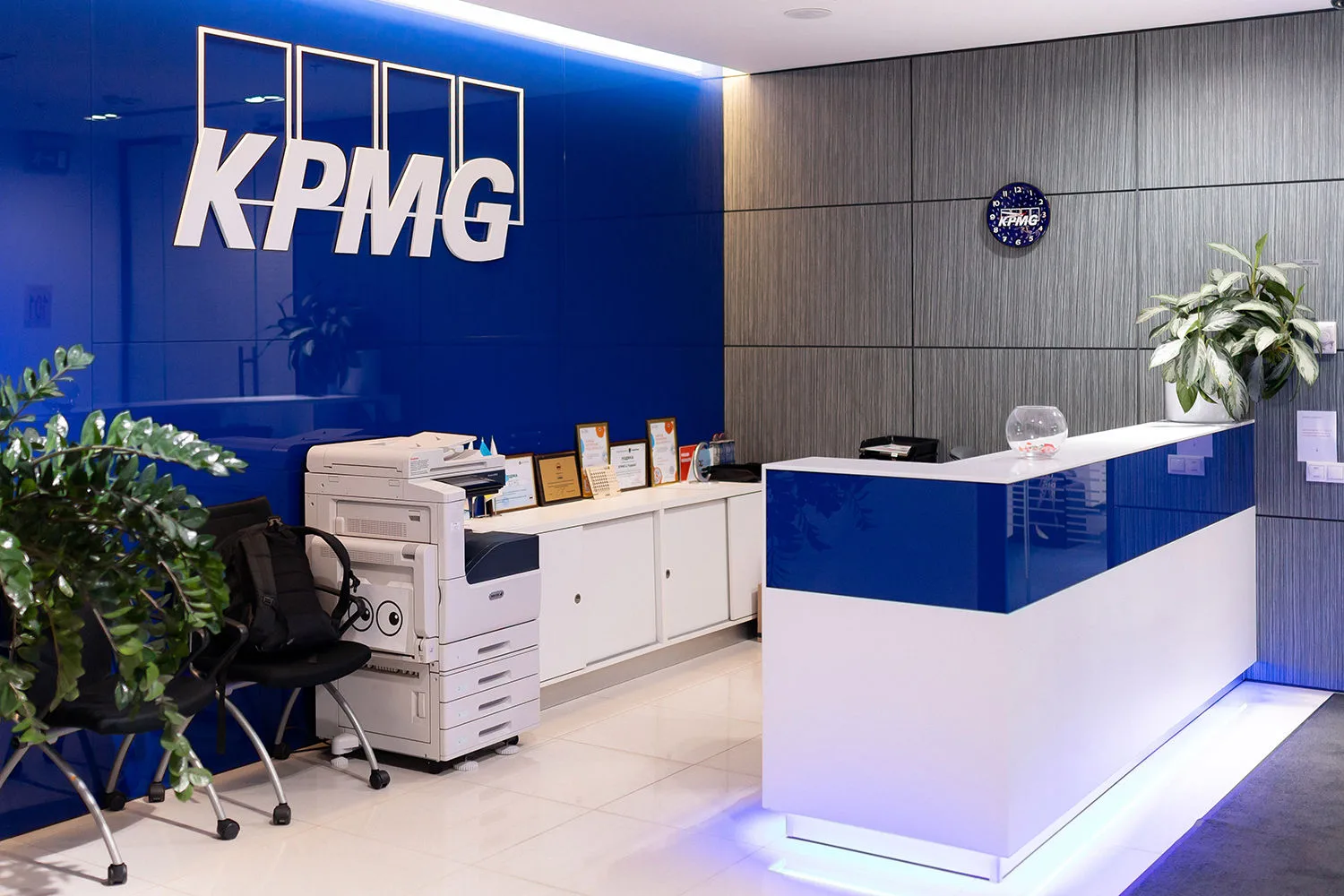 KPMG office reception area